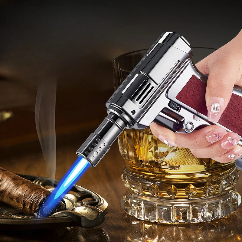 Outdoor Windproof Butane Gas Turbo Metal Lighter