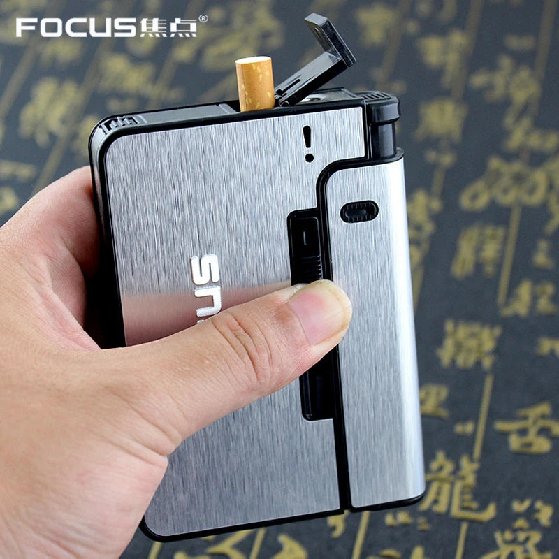 Portable Automatic Cigarette Metal Case